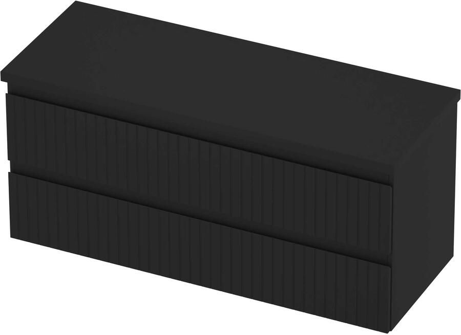 Proline Deck Badmeubelset Symmetrisch Gefreesd 120x46x55 cm Mat Zwart