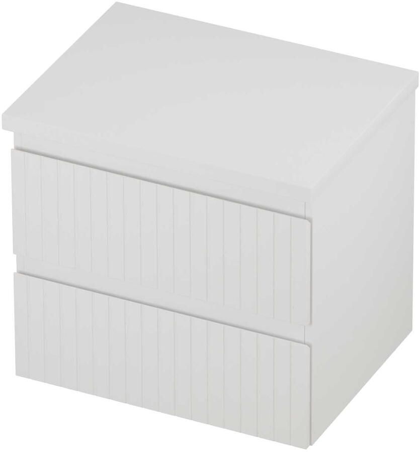 Proline Deck Badmeubelset Symmetrisch Gefreesd 60x46x55 cm Mat Wit