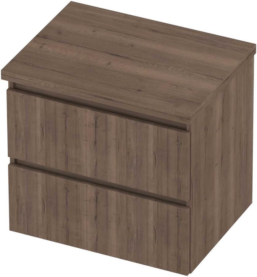 Proline Deck Badmeubelset Symmetrisch Gefreesd 60x46x55 cm Terra Oak
