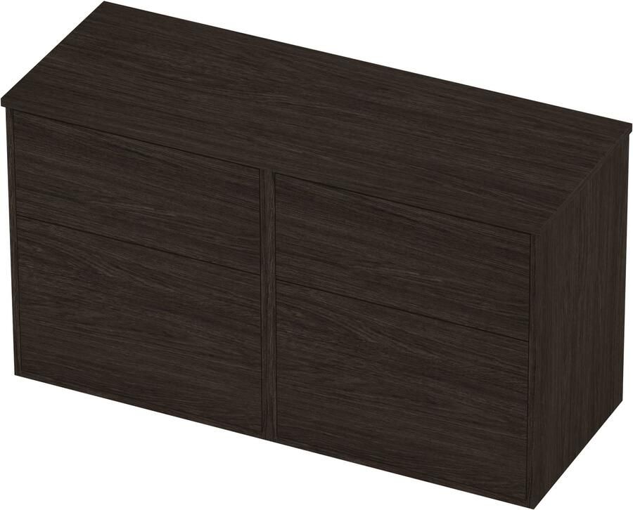 Proline Deck Badmeubelset Voor Grepen Asymmetrisch Kader 120x46x67 cm Mokka Oak