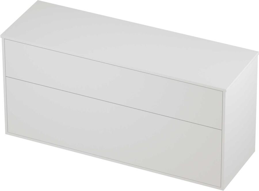 Proline Deck Badmeubelset Voor Grepen Asymmetrisch Kader 140x46x67 cm Mat White