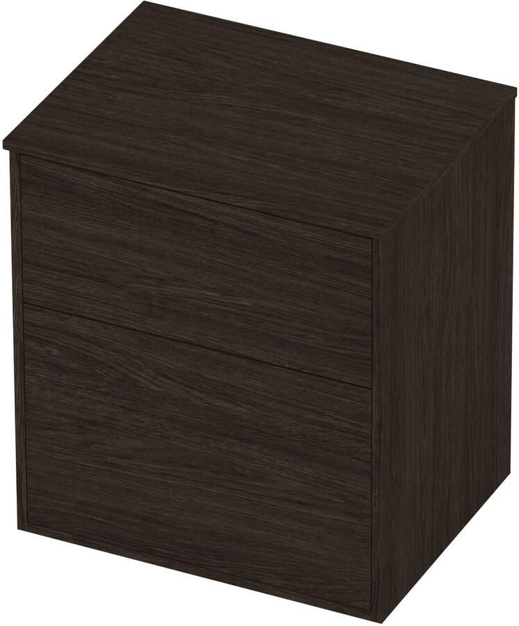Proline Deck Badmeubelset Voor Grepen Asymmetrisch Kader 60x46x67 cm Mokka Oak