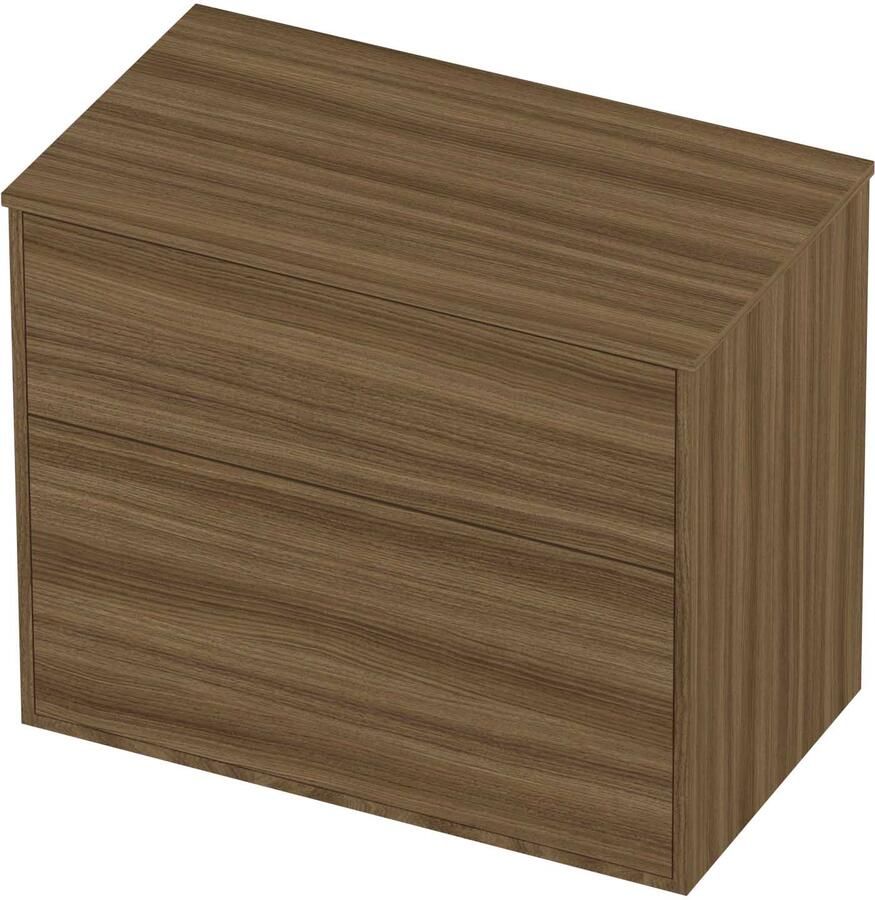 Proline Deck Badmeubelset Voor Grepen Asymmetrisch Kader 80x46x67 cm Caramel Walnut