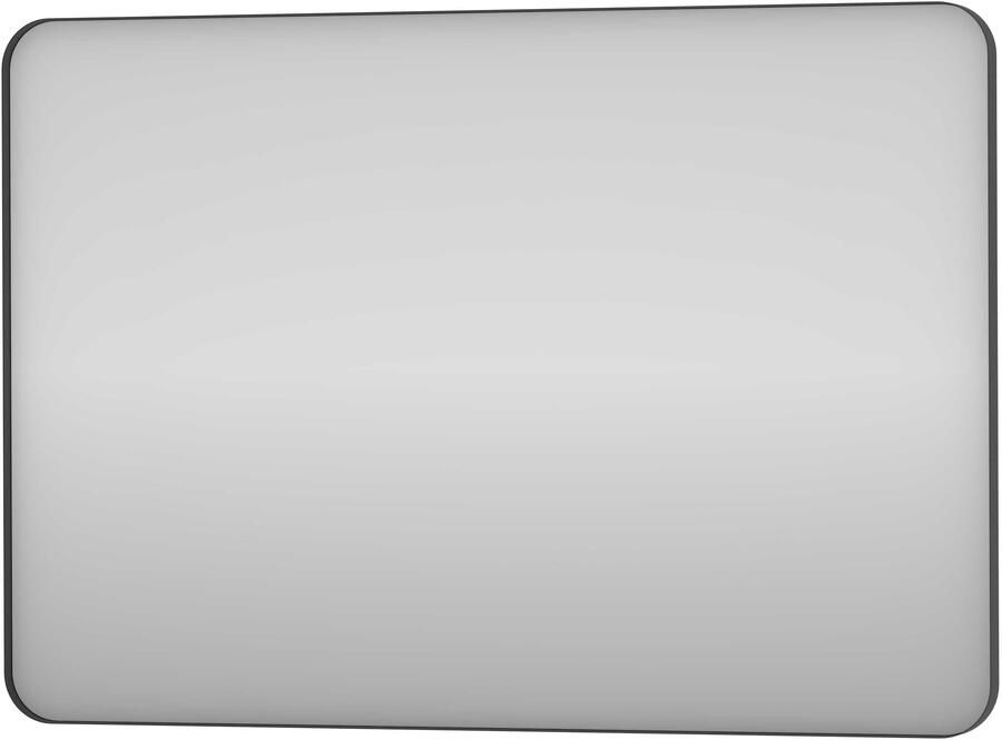 Proline Donna Spiegel Rond Kader 100x4x70 cm Mat Zwart