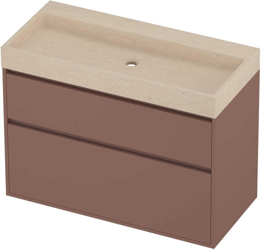 Proline Evoli Badmeubelset Hardsteen Loft 100x46x75 cm Sand Stone Beauty Blush