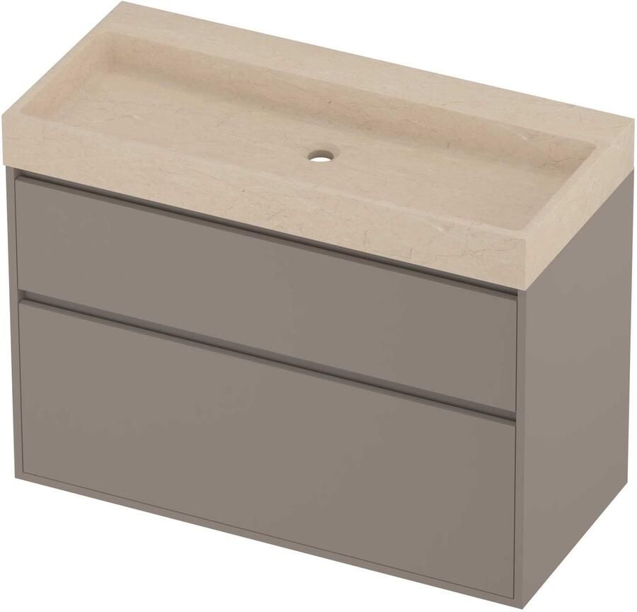 Proline Evoli Badmeubelset Hardsteen Loft 100x46x75 cm Sand Stone Clay Beige