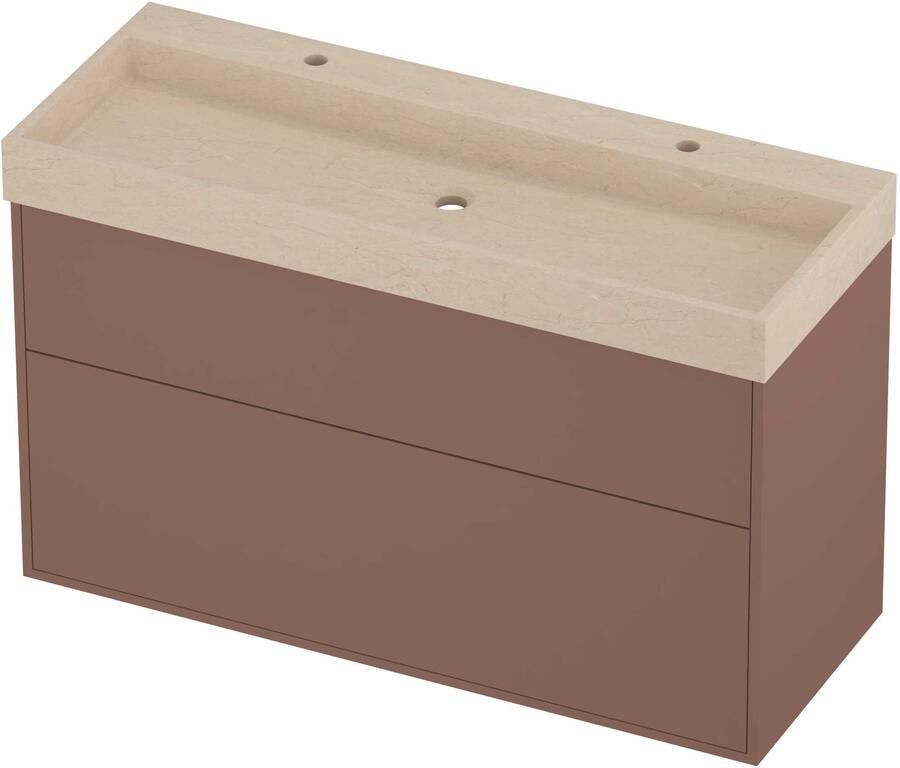Proline Evoli Badmeubelset Hardsteen Loft 120x46x75 cm Sand Stone Beauty Blush