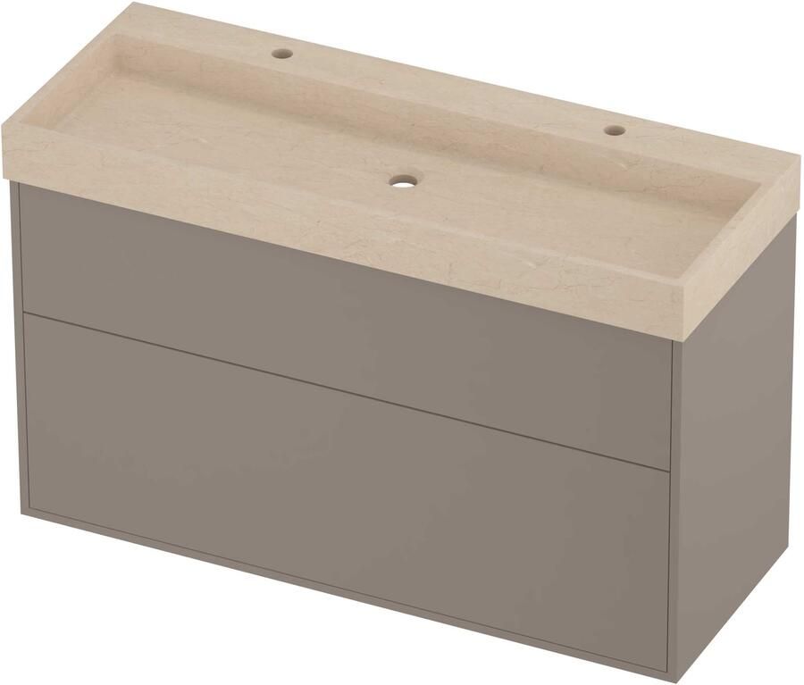 Proline Evoli Badmeubelset Hardsteen Loft 120x46x75 cm Sand Stone Clay Beige