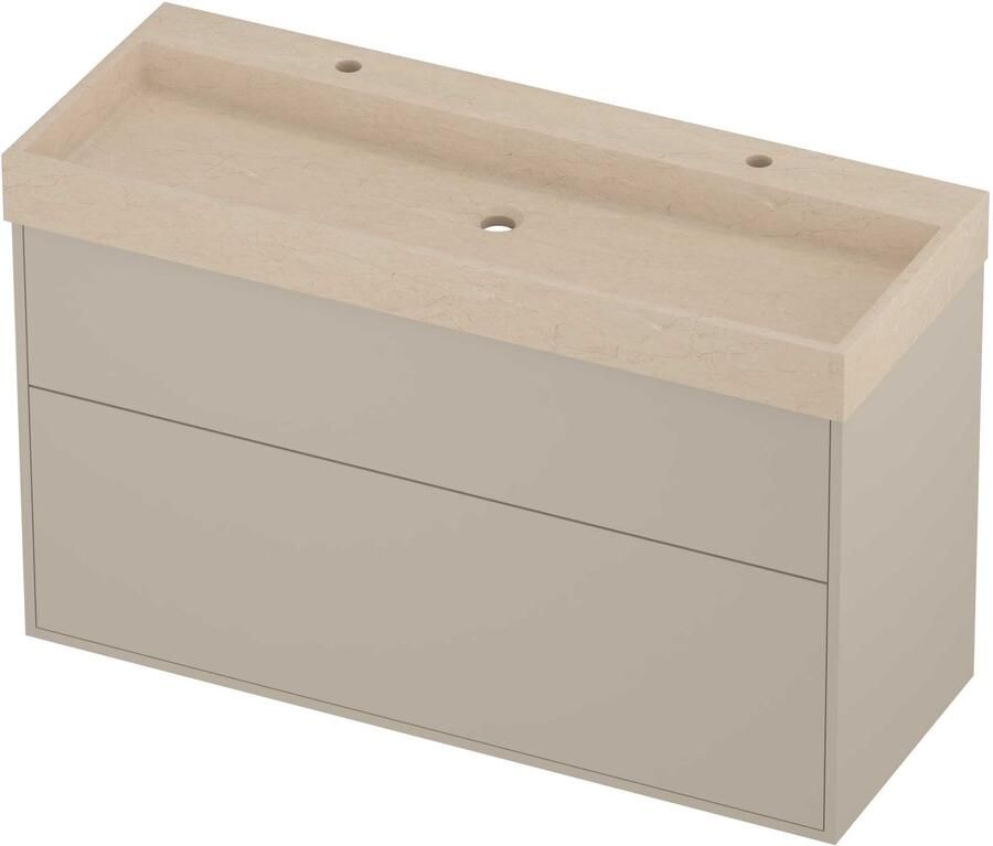 Proline Evoli Badmeubelset Hardsteen Loft 120x46x75 cm Sand Stone Soft Linen