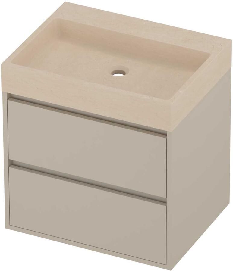 Proline Evoli Badmeubelset Hardsteen Loft 60x46x62 cm Sand Stone Soft Linen