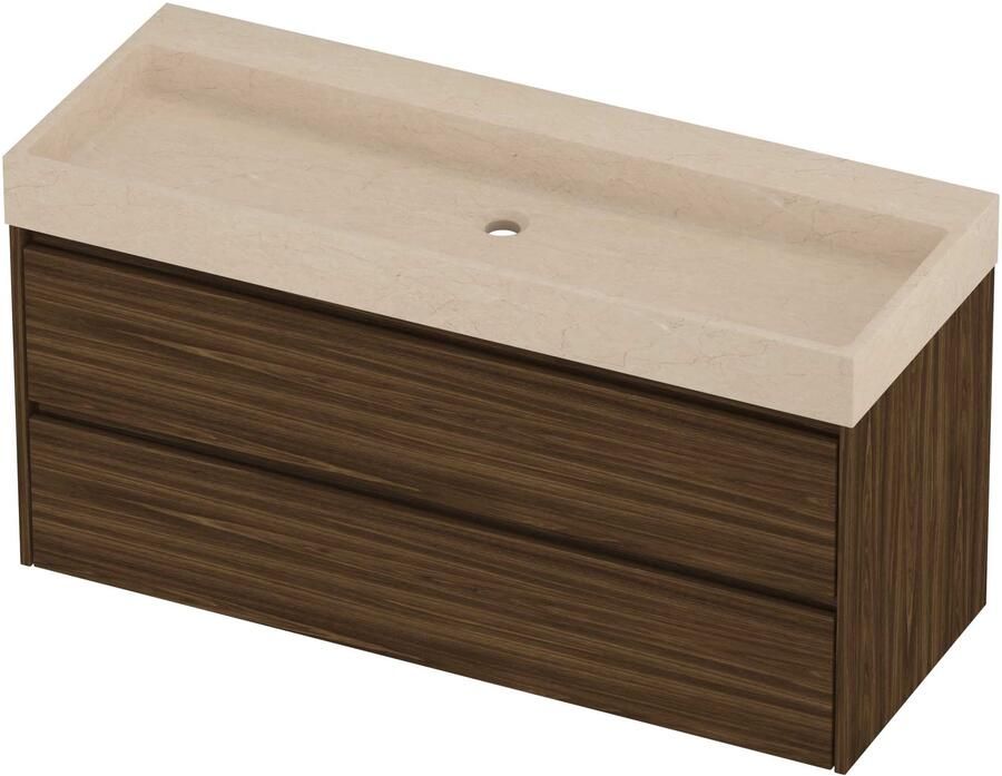 Proline Evoli Badmeubelset Hardsteen Loft Centraal 120x46x62 cm Sand Stone Cabana Oak