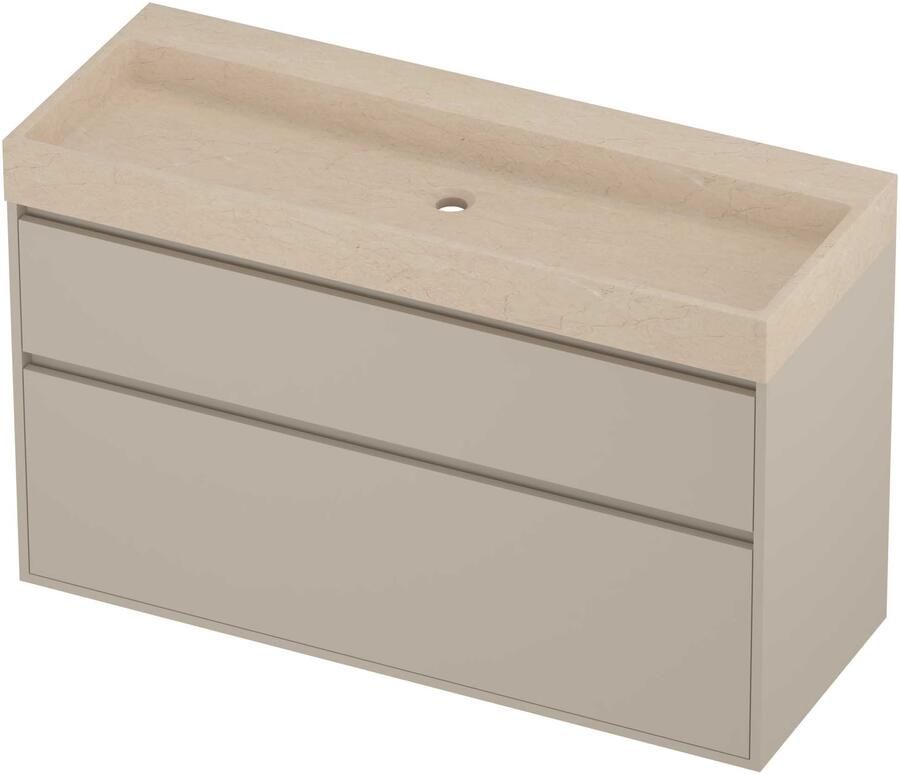 Proline Evoli Badmeubelset Hardsteen Loft Centraal 120x46x75 cm Sand Stone Soft Linen