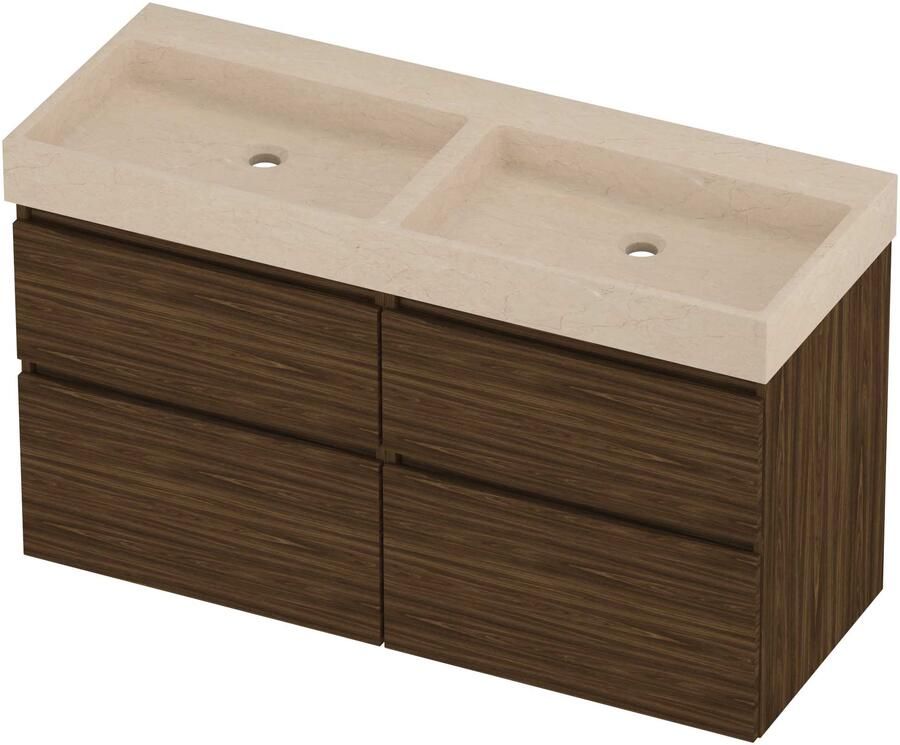 Proline Evoli Badmeubelset Hardsteen Loft Dubbel 120x46x70 cm Sand Stone Cabana Oak