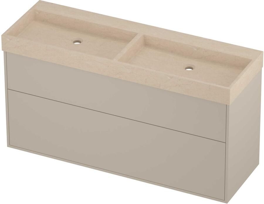 Proline Evoli Badmeubelset Hardsteen Loft Dubbel 140x46x75 cm Sand Stone Soft Linen