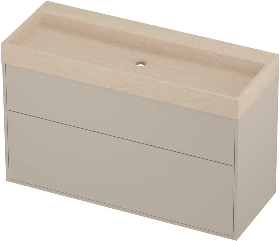 Proline Evoli Badmeubelset Hardsteen Loft In Kader 120x46x75 cm Sand Stone Soft Linen