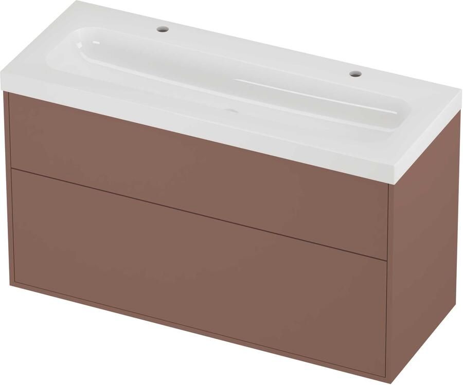 Proline Haga Badmeubelset Polystone Mezza 120x46x73 cm Glans Wit Beauty Blush