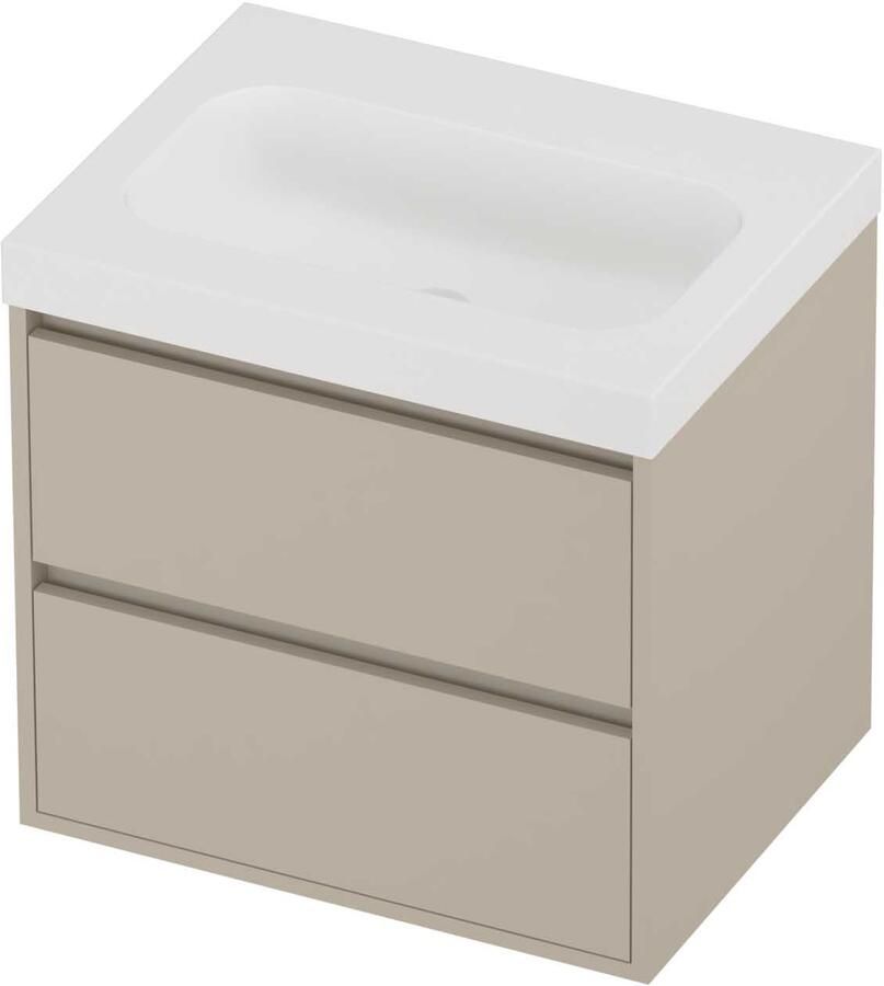 Proline Haga Badmeubelset Polystone Mezza 60x46x58 cm Mat White Soft Linen