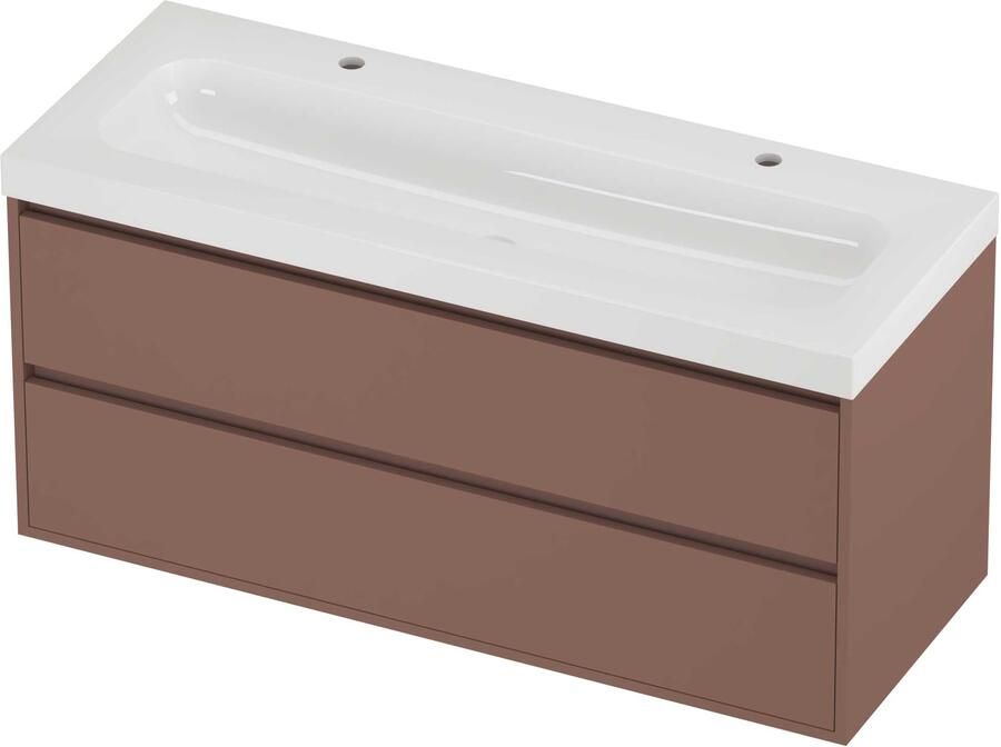 Proline Haga Badmeubelset Polystone Mezza Enkel 120x46x58 cm Glans Wit Beauty Blush