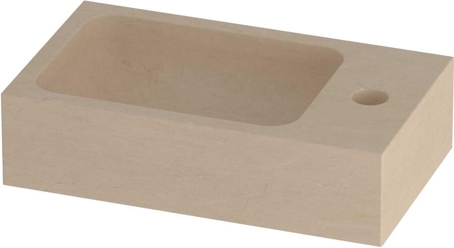 Proline HIT Fontein Hardsteen Rechthoek 1 Kraangat Rechts 40x23x10 cm Sand Stone - Foto 1