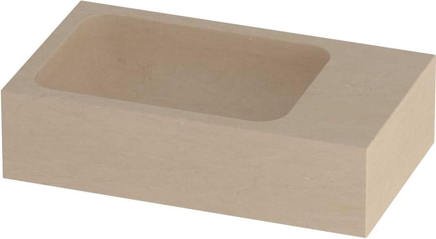 Proline HIT Fontein Hardsteen Rechthoek Zonder Kraangat Rechts 40x23x10 cm Sand Stone
