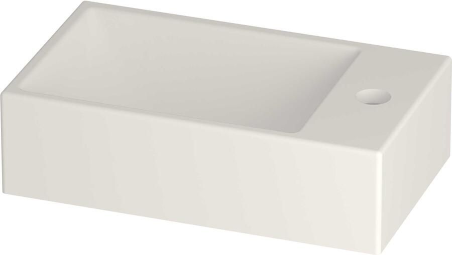 Proline HIT Fontein Porselein Rechthoek 1 Kraangat Rechts 40x23x11 cm Mat Wit