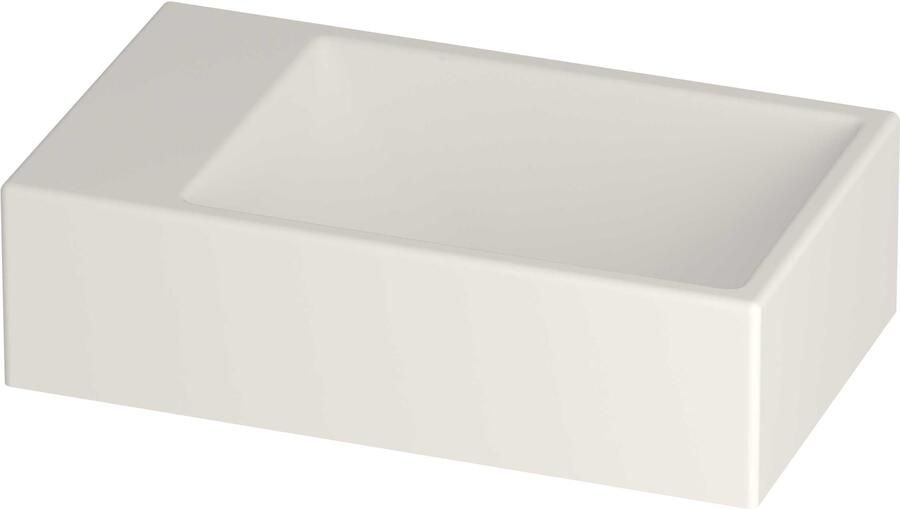 Proline HIT Fontein Porselein Rechthoek Zonder Kraangat Links 40x23x11 cm Mat Wit