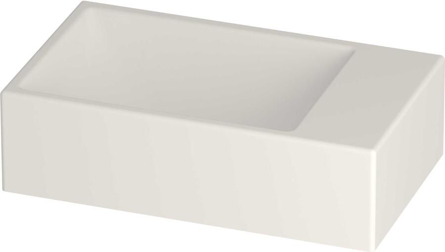 Proline HIT Fontein Porselein Rechthoek Zonder Kraangat Rechts 40x23x11 cm Mat Wit