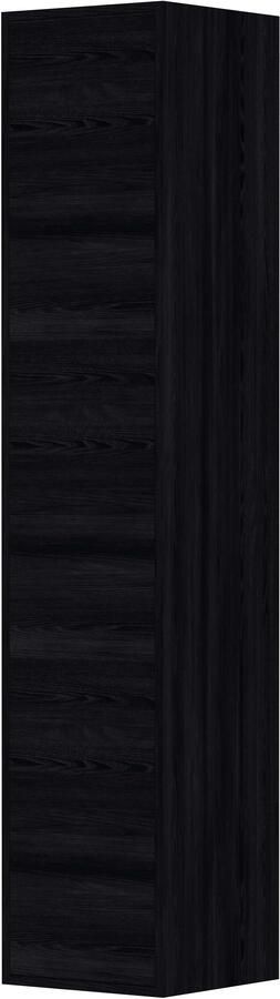 Proline Hoge Kast 1 Deur Push-To-Open Links 35x35x169 cm Black Oak