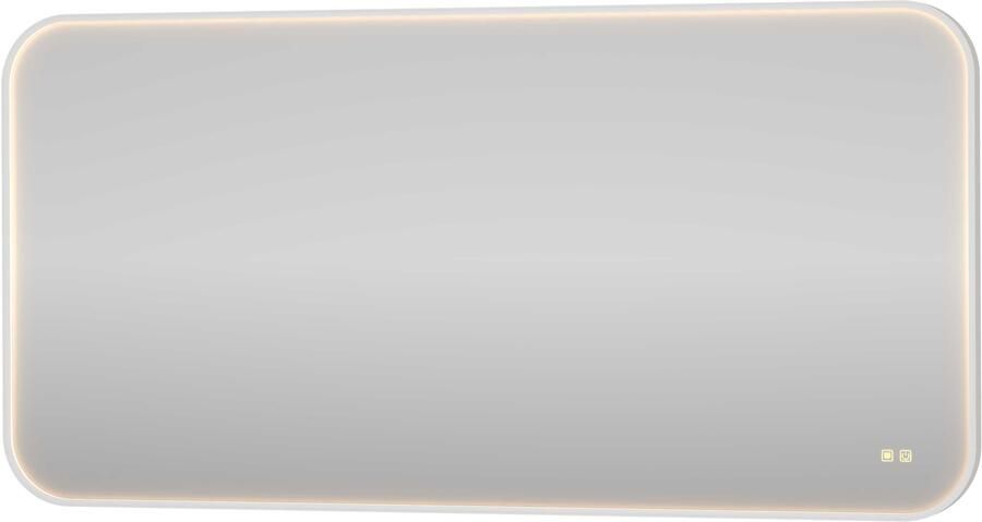 Proline Lorenzo Spiegel Rond LED Kader 140x30x70 cm Mat Wit