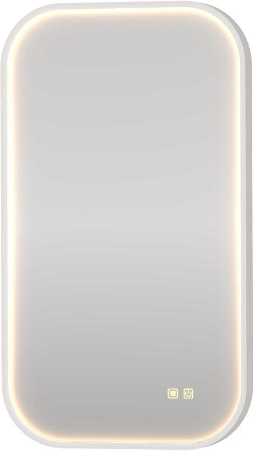 Proline Lorenzo Spiegel Rond LED Kader 40x4x70 cm Mat Wit