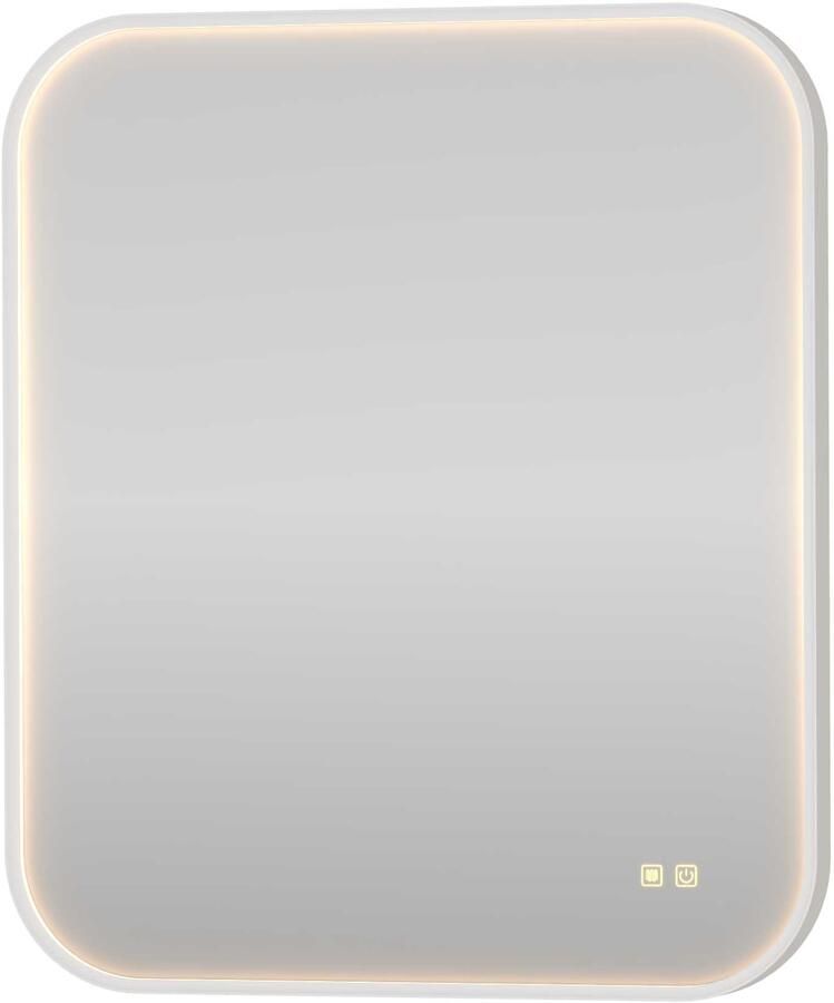 Proline Lorenzo Spiegel Rond LED Kader 60x4x70 cm Mat Wit