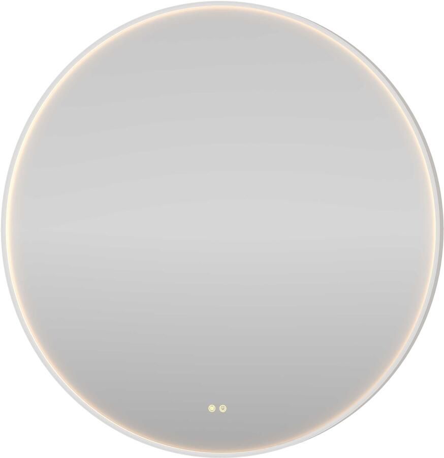 Proline Orbis Spiegel Rond LED Kader 100x4x100 cm Mat Wit