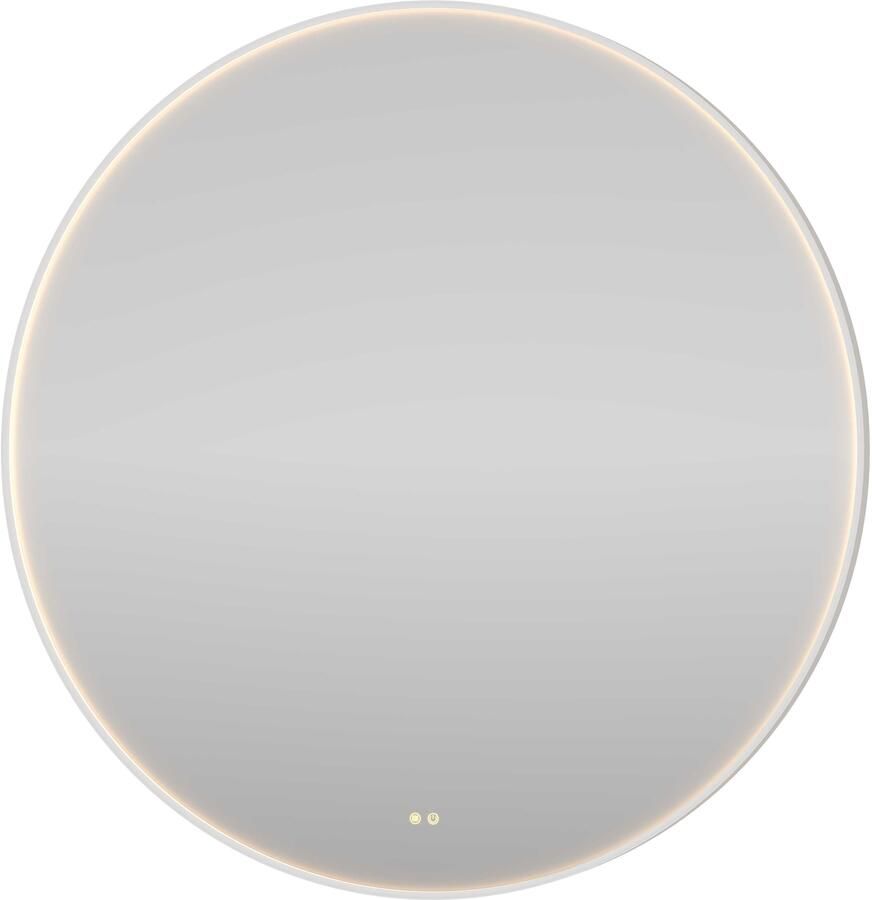Proline Orbis Spiegel Rond LED Kader 120x4x120 cm Mat Wit