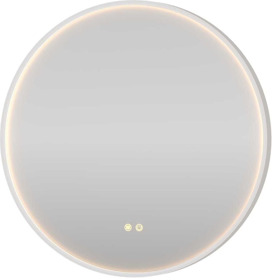 Proline Orbis Spiegel Rond LED Kader 60x4x60 cm Mat Wit