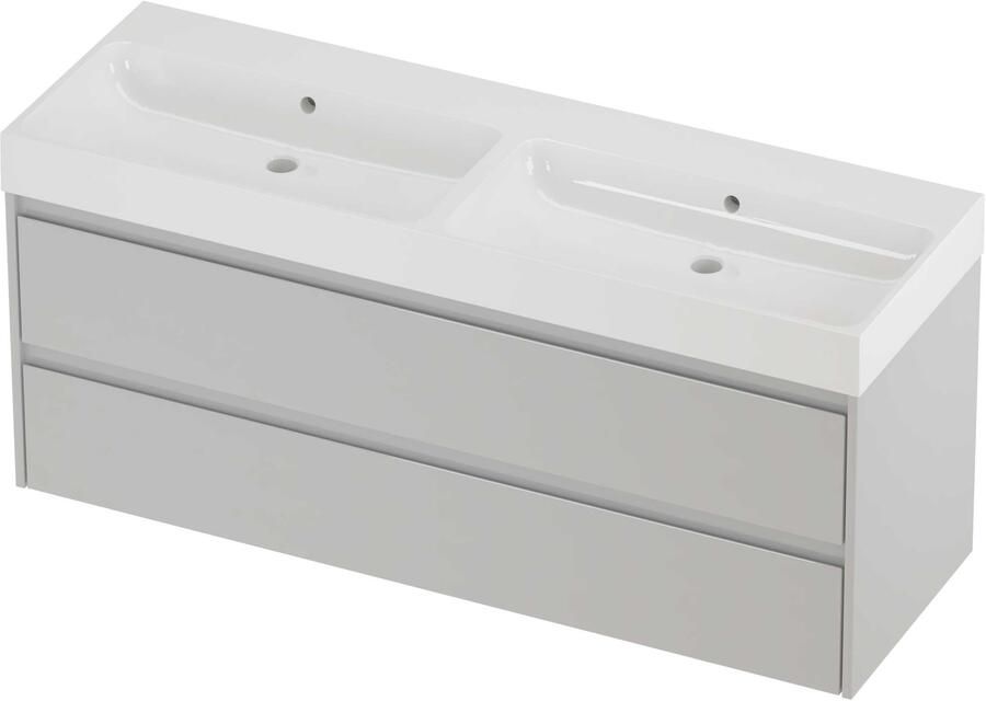 Proline Podium Badmeubelset Polystone Loft 140x46x62 cm Glans Wit Glans Wit