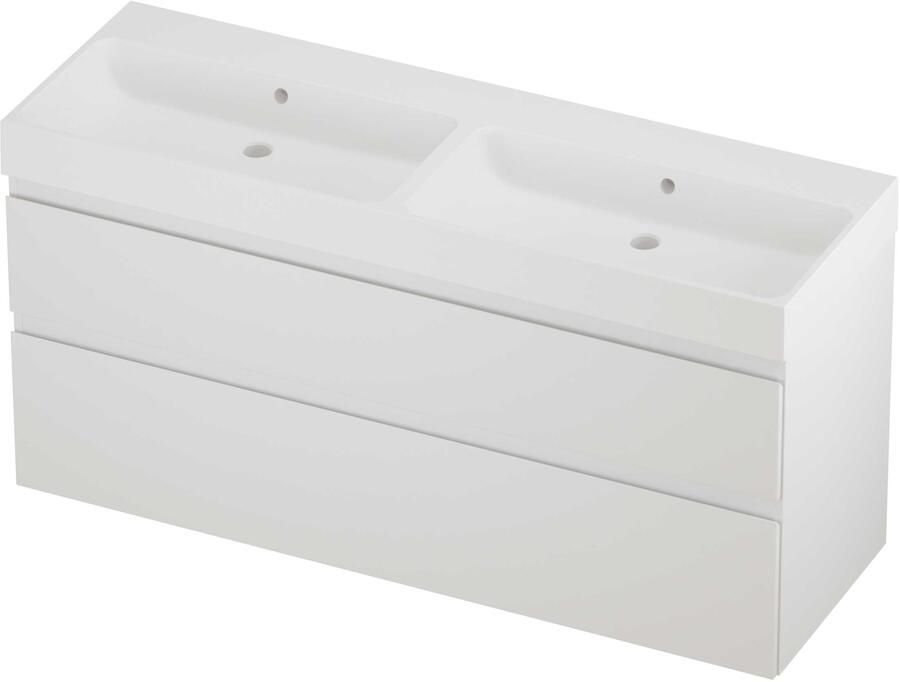 Proline Podium Badmeubelset Polystone Loft 140x46x70 cm Mat White Mat Wit