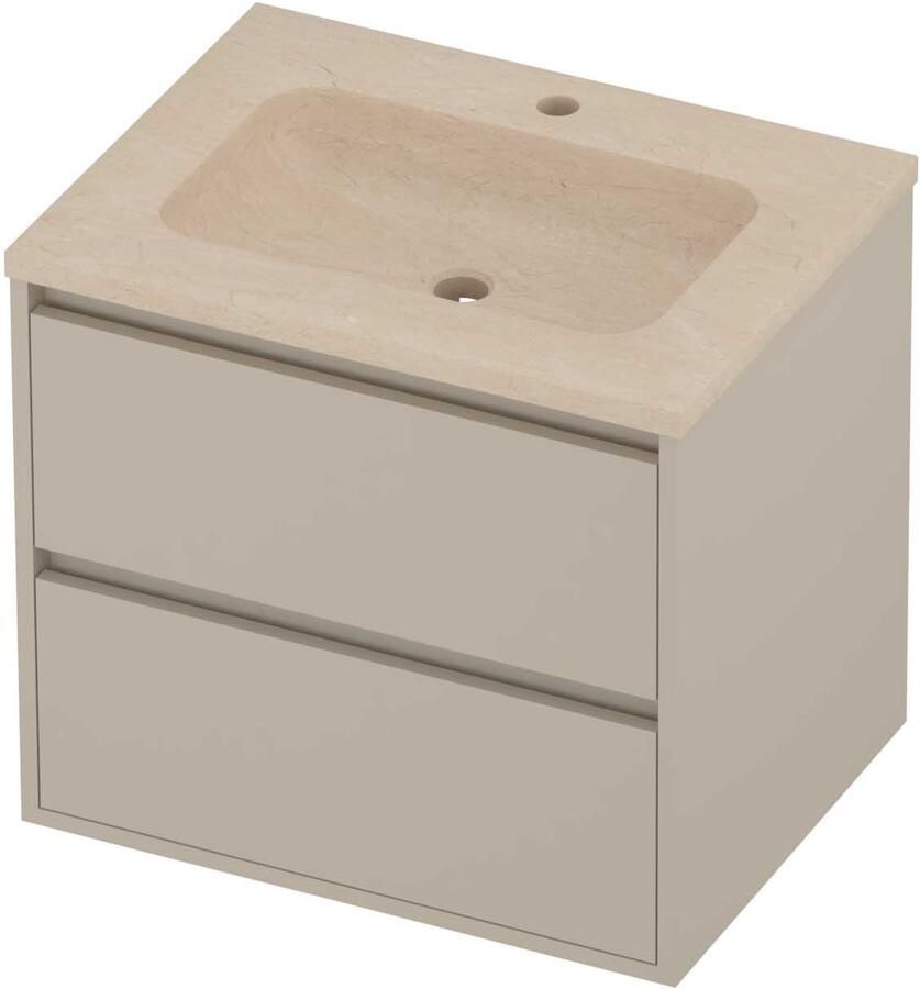 Proline Rollo Badmeubelset Hardsteen Elegant 1 Gat 60x46x54 cm Sand Stone Soft Linen