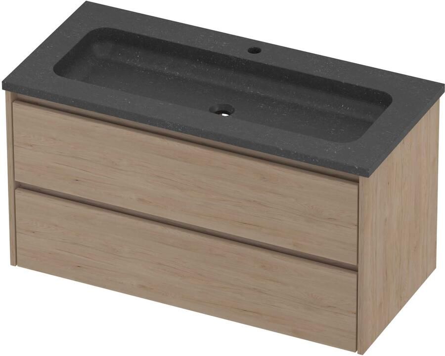Proline Rollo Badmeubelset Hardsteen Elegant 100x46x54 cm Blue Stone Ideal Oak