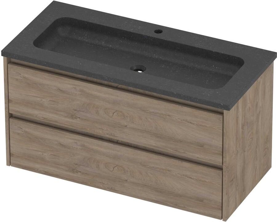 Proline Rollo Badmeubelset Hardsteen Elegant 100x46x54 cm Blue Stone Raw Oak