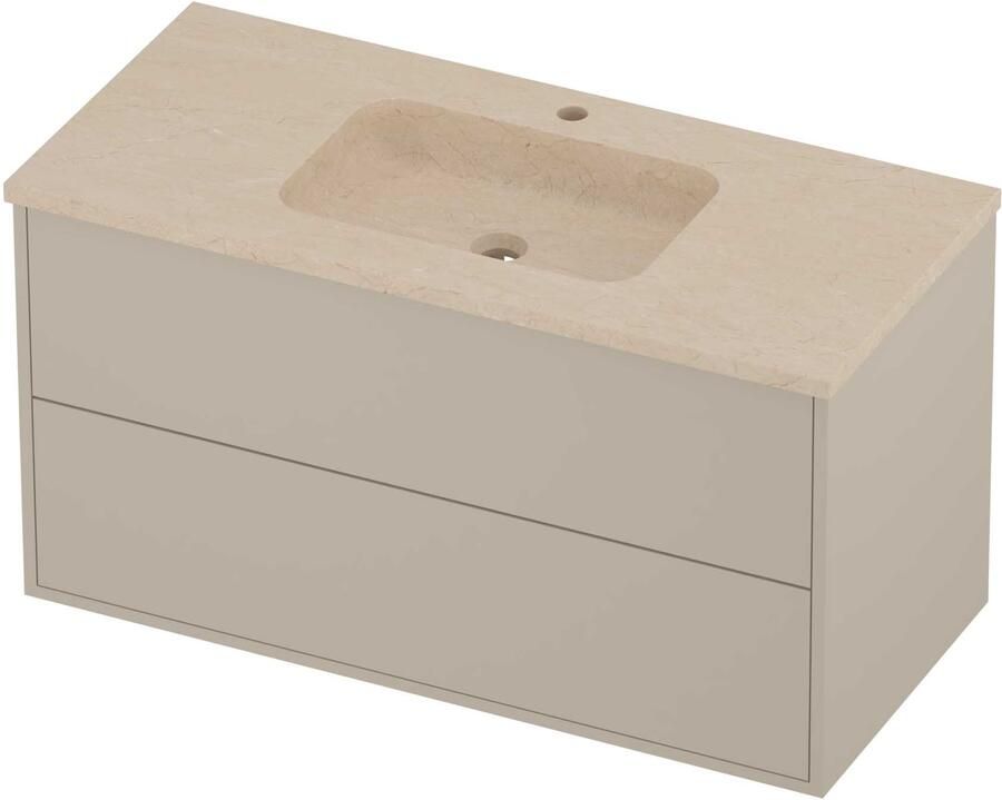 Proline Rollo Badmeubelset Hardsteen Elegant 100x46x54 cm Sand Stone Soft Linen