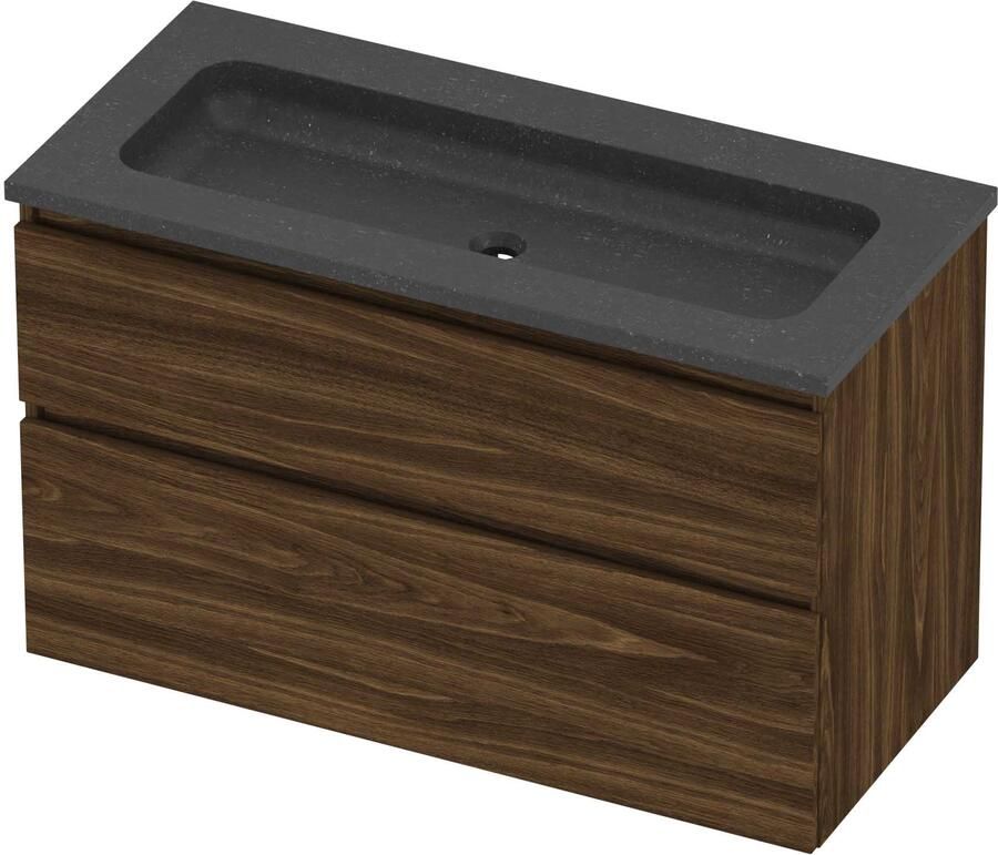 Proline Rollo Badmeubelset Hardsteen Elegant 100x46x62 cm Blue Stone Cabana Oak