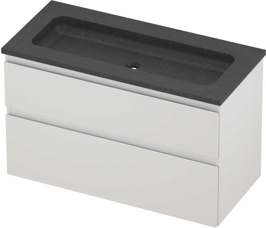Proline Rollo Badmeubelset Hardsteen Elegant 100x46x62 cm Blue Stone Glans Wit