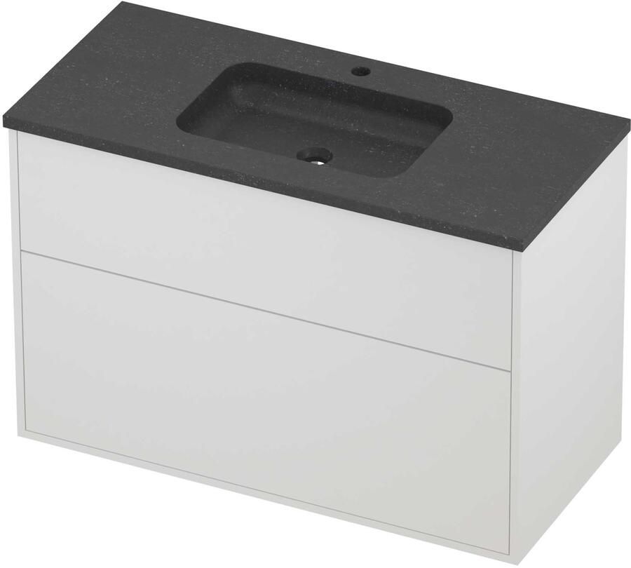 Proline Rollo Badmeubelset Hardsteen Elegant 100x46x67 cm Blue Stone Mat White