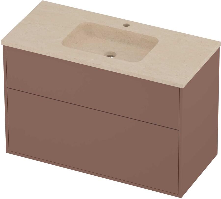 Proline Rollo Badmeubelset Hardsteen Elegant 100x46x67 cm Sand Stone Beauty Blush