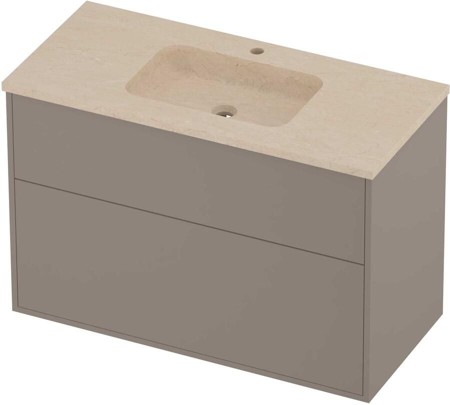 Proline Rollo Badmeubelset Hardsteen Elegant 100x46x67 cm Sand Stone Clay Beige