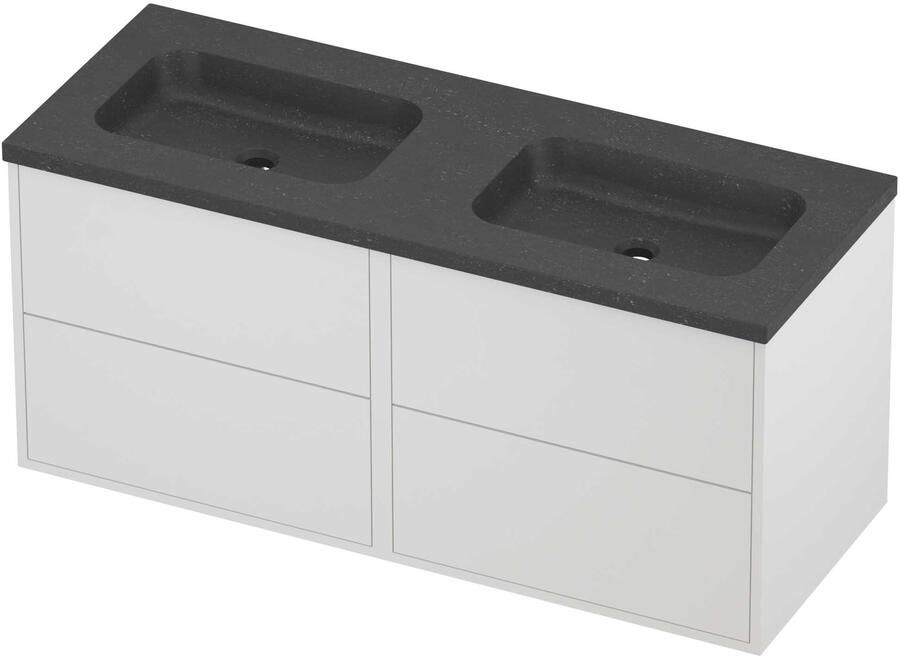 Proline Rollo Badmeubelset Hardsteen Elegant 120x46x54 cm Blue Stone Mat White