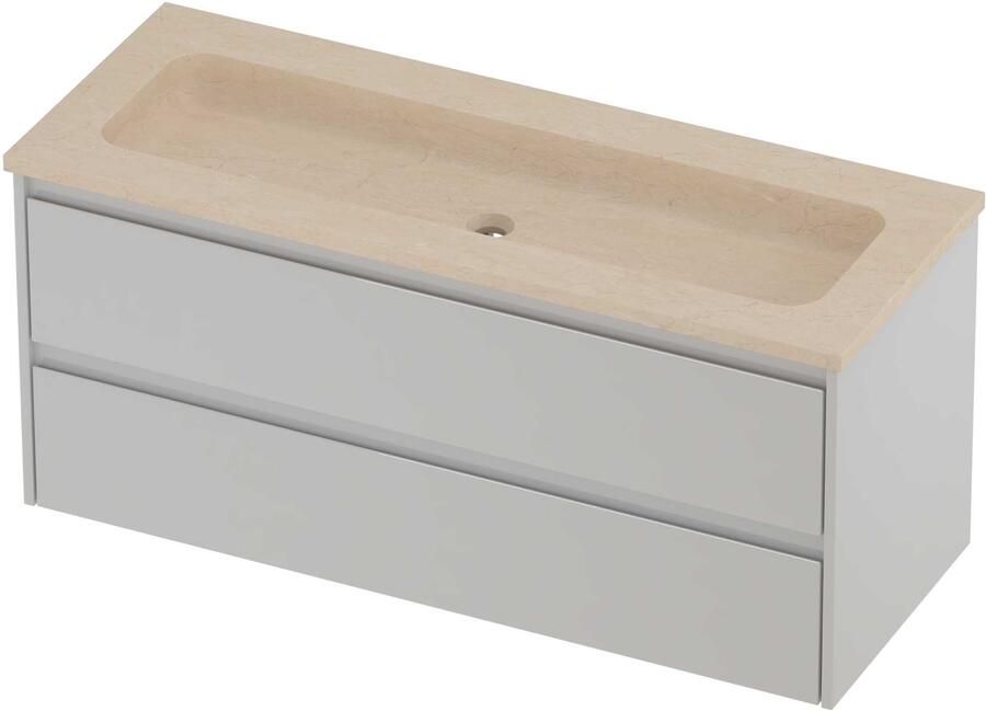 Proline Rollo Badmeubelset Hardsteen Elegant 120x46x54 cm Sand Stone Glans Wit