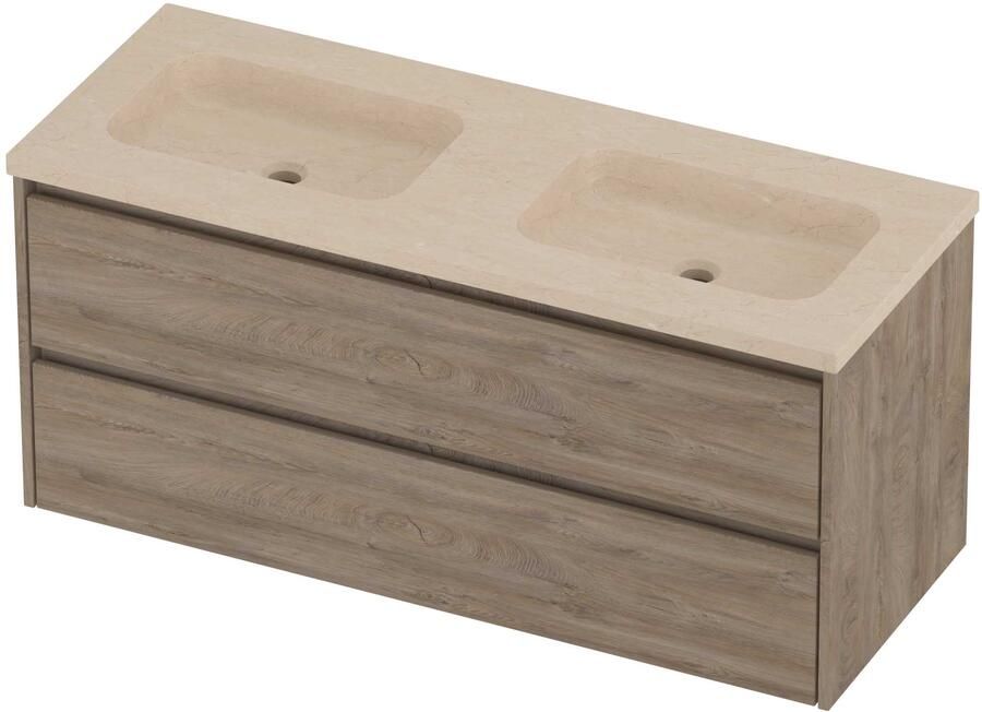 Proline Rollo Badmeubelset Hardsteen Elegant 120x46x54 cm Sand Stone Raw Oak