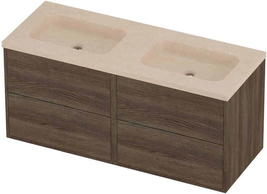 Proline Rollo Badmeubelset Hardsteen Elegant 120x46x54 cm Sand Stone Vital Oak