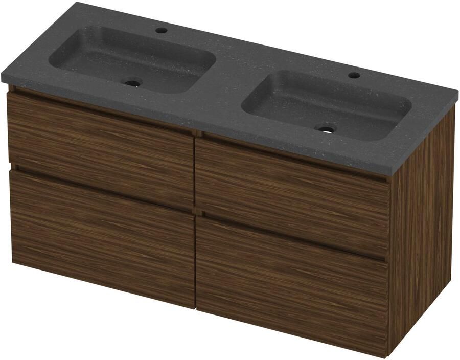 Proline Rollo Badmeubelset Hardsteen Elegant 120x46x62 cm Blue Stone Cabana Oak